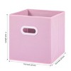 SEVOBAL 6pc Fabric Storage Cubes Organizer Heavy Duty Cube Storage Bin Clothes Storage Box Closet Baskets in Shelves Home, Multicolored, - 3 of 4