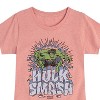 Girls' - Marvel - Hulk Smash Fitted Short Sleeve Graphic T-Shirt - 2 of 4