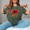 Simply Sage Market Women's Coquette Christmas Ornament Short Sleeve Garment Dyed Tee - 2 of 4