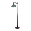 Chloe Lighting Empress Dragonfly Tiffany-Style Dark Bronze 1 Light Reading Floor Lamp 11" Wide - 2 of 4
