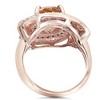 Pompeii3 2 3/8CT Morganite Vintage Diamond Ring 14K Rose Gold - 3 of 4