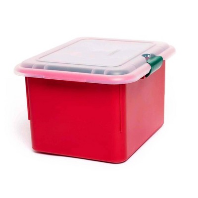 red storage boxes with lids