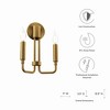 Modway Rekindle 2-Light Wall Sconce – Modern Industrial Light Fixture with Brass Finish and Glass Shades - 3 of 4