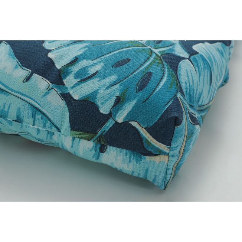 Outdoor/Indoor Blown Bench Cushion Tortola Midnight Blue - Pillow Perfect, 3 of 7