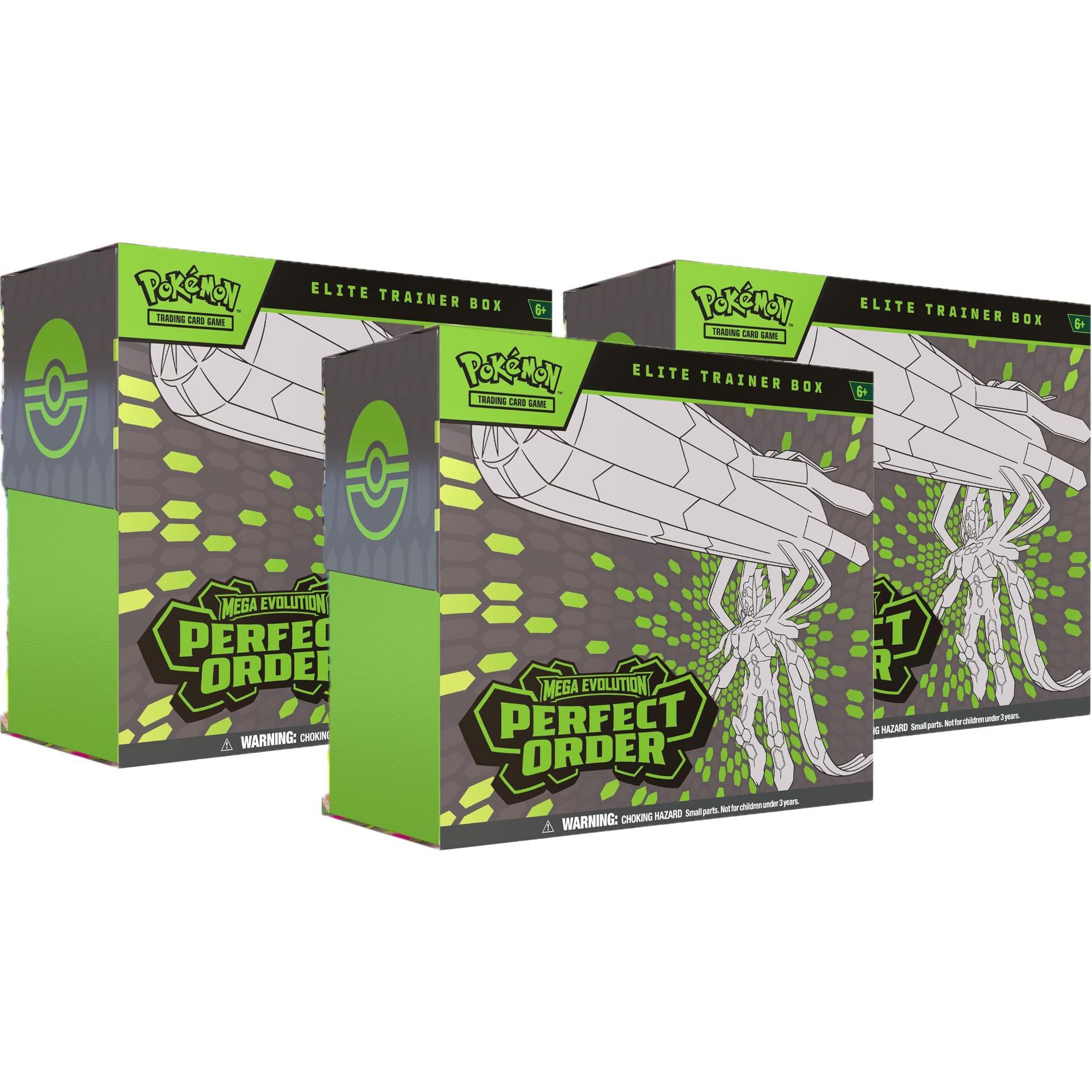 Pokémon TCG: Mega Evolution—Perfect Order Elite Trainer Box 3 pack bundle