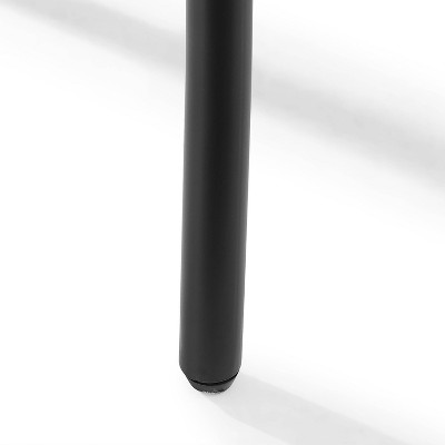 Camille Matte Black Metal Cross Back Dining Chairs, Set of 4