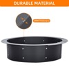 Outdoor Fire Pit Ring Smokeless, 3.0mm Duty Solid Metal Steel Round Firepit Ring Insert for DIY Fire Pits, Outdoor Above or In-Ground, Camping - 3 of 4