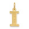 Black Bow Jewelry 14k Yellow Gold, Julia Collection, Small Satin Block Initial I Pendant - 3 of 4