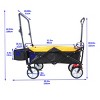 YONWAY All-Terrain Folding Collapsible Utility Wagon,with Push Bar Portable Heavy Duty 150 Lbs Capacity Cart Buggy for Beach,Garden,Park - 3 of 4