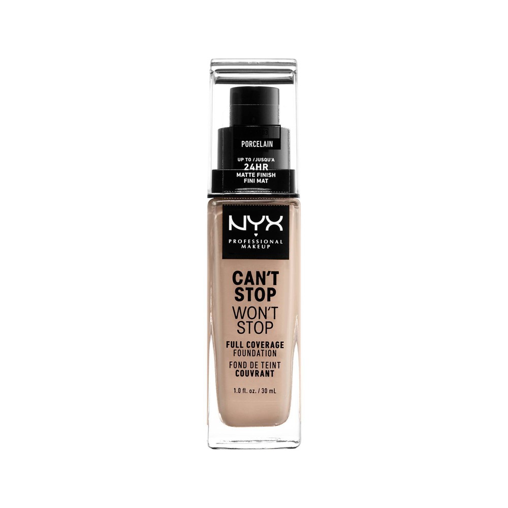 Photos - Foundation & Concealer NYX Professional Makeup Can't Stop Won't Stop 24Hr Full Coverage Matte Finish Foundation - 03 Porcelain - 1 fl oz 