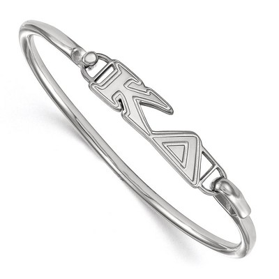 Black Bow Jewelry Sterling Silver Kappa Delta Greek Life Bangle Bracelet 7 Inch