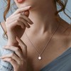 EVERLY JEWELRY | Sterling Silver 7.5-8mm White Cultured Freshwater Pearl Pendant with Chain - 18 in - 4 of 4