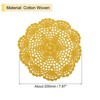 Unique Bargains Handmade Crochet Round Lace Placemats with Floral Patterns for Wedding Party - 2 of 4