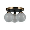 Artcraft Lighting Gem 3 - Light Semi-Flush Mount in  Black/Brushed Brass - 2 of 4