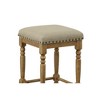 Carolina Living Brittany Deluxe  Barstools - Set of 2 -Vintage Honey - Linen Upholstery - 4 of 4