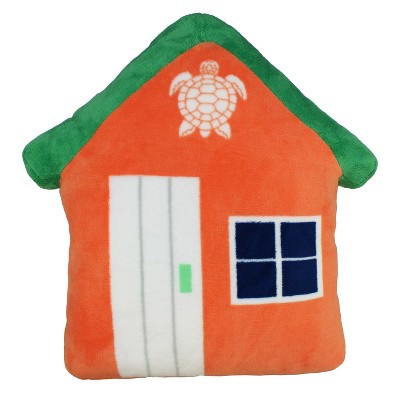 Beachcombers Beach Hut Throw Pillow