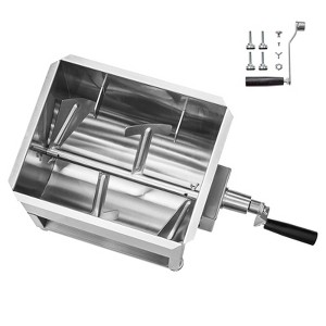 VEVOR Manual Meat Mixer, 30L Fixed Tank Meat Processing Equipment(Mixing Max 30LBS for Meat), Stainless Steel Meat Mixer, , Silver - 1 of 4