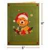 Paper Love 3D Christmas Dog Pop Up Card, 100% Recycled and Eco-Friendly, 8" x 6" Cover - With Envelope and Note Tag - 2 of 4