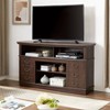 Gulches Espresso TV Stand Entertainment Center Fits TVs up to 65 in with 3 Adjustable Shelves 2 Cabinets 3 Cable Cutouts - 3 of 4