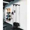 Wall Mount Cable Machine, Dual Pulley System with 18 Adjustable Positions, LAT Pulldown & Crossover Station for Home Gym, 400LB Capacity - 2 of 4
