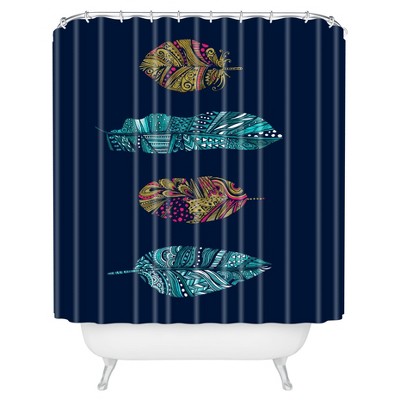 Stephanie Corfee Doodle Feather Shower Curtain - Deny Designs