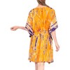 HAPPY BAY Women's House Daily Routine Evening Wear Holiday Casual Loungewear Oversize Caftan Knee Length Housecoat 2X-3X Orange, Tie Dye Design - 3 of 3