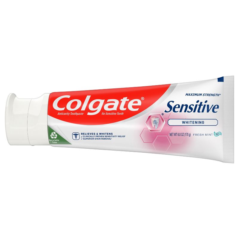 Colgate Sensitive Toothpaste Maximum Strength with Whitening - Fresh Mint Gel - 6oz, 3 of 9