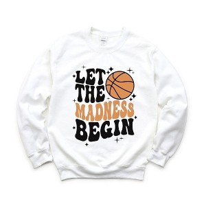 Simply Sage Market Women's Graphic Sweatshirt Game Madness Begin Basketball - 1 of 2