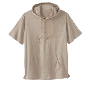 KingSize Men's Big & Tall Gauze Short-Sleeve Hoodie - 1 of 4