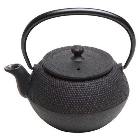 Joyce Chen 2qt Stovetop Ceramic Tea Kettle Bamboo Handle Black