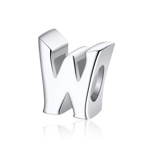 Initial Letter Charms for Women by Ginger Lyne | Italian Style Single Bracelet Charm for her | Sterling Silver Initial A for Charm Bracelet - 1 of 4
