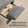 PAGED Modern Rocking Chair, Wooden Accent Chair with Retractable Footrest and Side Pocket, Reading Chair for Bedroom, Living Room - 4 of 4