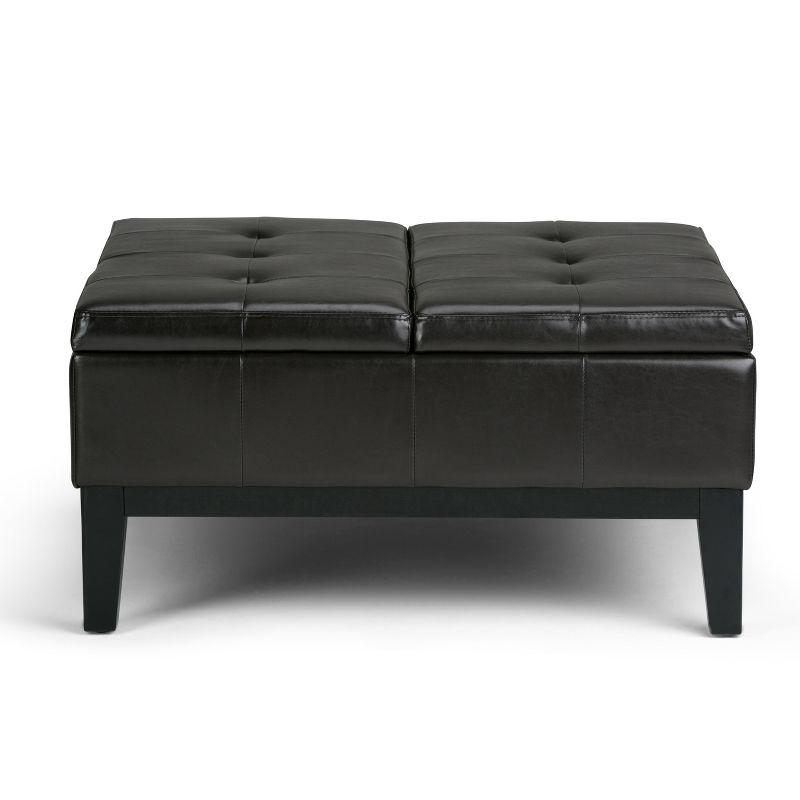 Lancaster Square Coffee Table Storage Ottoman - WyndenHall, 5 of 10