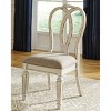 Set of 2 Realyn Ribbon Back Dining Upholstered Side Chair Chipped White - Signature Design by Ashley: Polyester, Textured Finish, Wood Frame - image 2 of 4