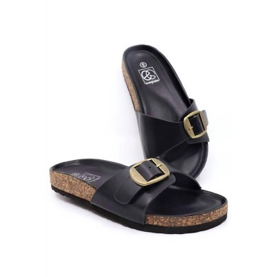 Women's Boho 4 Footbed Slide Sandals with Buckle - Everglades