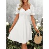 Imily Bela Flowy Drawstring Waist Summer Dress with Sweetheart Neck and Puff Sleeves - 4 of 4