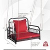Tangkula Single Person Hanging Swing Outdoor Hanging Seat w/ Back Cushion & Seat Cushion - 3 of 4