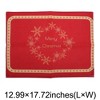 Unique Bargains Christmas Place Mats Linen Red Yellow 13"x17.7" 2 Pcs - 3 of 4