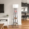 62.5" Tall Modern Tripod 3-Tier Shelf Standing Floor Lamp - Simple Designs - 3 of 4