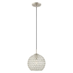 Livex Lighting Cassandra 1 - Light Pendant in  Brushed Nickel - 1 of 1