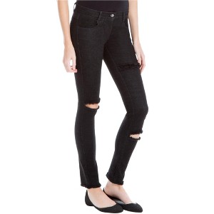 Max Studio London Womens Distressed Skinny Fit Jeans - 1 of 1