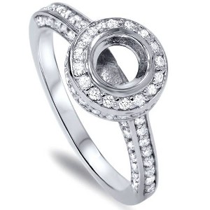 Pompeii3 3/4ct Diamond Engagement Semi Mount Ring 14K Setting - 1 of 3