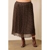 Women's Floral Print Pleated Skirt -PLUS - Polagram - 2 of 3
