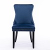 Kumasinova Wingback Dining Chairs Set of 2,Velvet Accent Chairs with Nailhead Trim,High Back Kitchen Chairs with Solid Wood Legs for Dining Table - 2 of 4