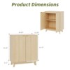 34"/55" W Sideboard Buffet Cabinet with Storage, Modern Fluted Accent Cabinet with Doors and Adjustable Shelves, Coffee Bar Console for Living Room - 2 of 4