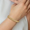 Chisel Stainless Steel Polished Yellow IP-plated 6mm Mesh Wire Cuff Bangle - 4 of 4