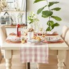 Design Imports  Heavyweight Check Fringe Table Runner, Pale Mauve, 14X72" - 3 of 4