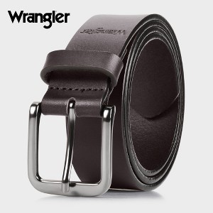 Wrangler Men’s 35mm Full Grain Genuine Leather Casual Belt for Jeans, Pants, 5mm Thick Leather Belt for Mens, Gift Idea for Boyfriedn Husband - 1 of 4