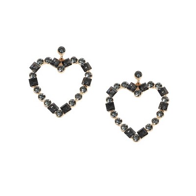 SOHI Women's Onyx Black Party Drop Earrings