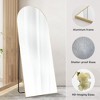 Okak 59/64IN Arched/Rect Standing Mirror with Aluminum Alloy Thin Frame, Full Length Mirror with Hanging Holes, Mirror for Living Room, Bedroom - 3 of 4
